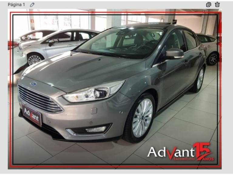 FORD - FOCUS - 2015/2016 - Cinza - R$ 70.900,00